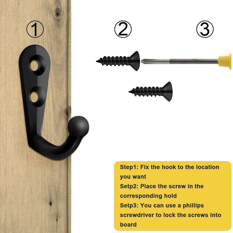 200pcs Single Hook and 420pcs Screws for Hanging Key Hook