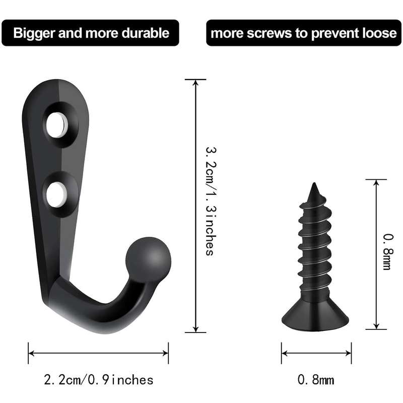 200pcs Single Hook and 420pcs Screws for Hanging Key Hook