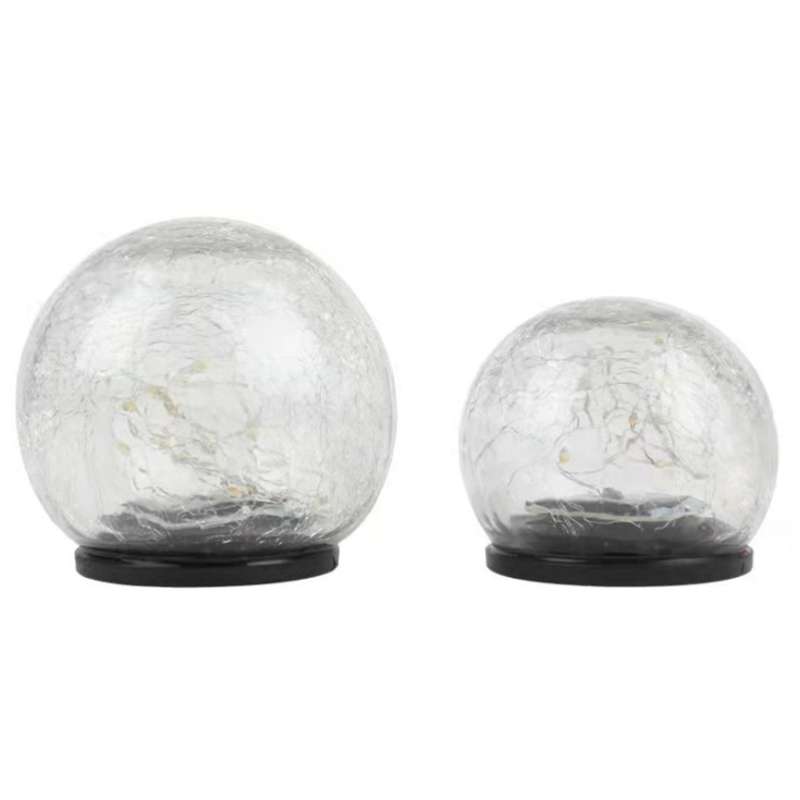 Solar Lights for Outdoor Ball Light Cracked Glass Ball Waterproof