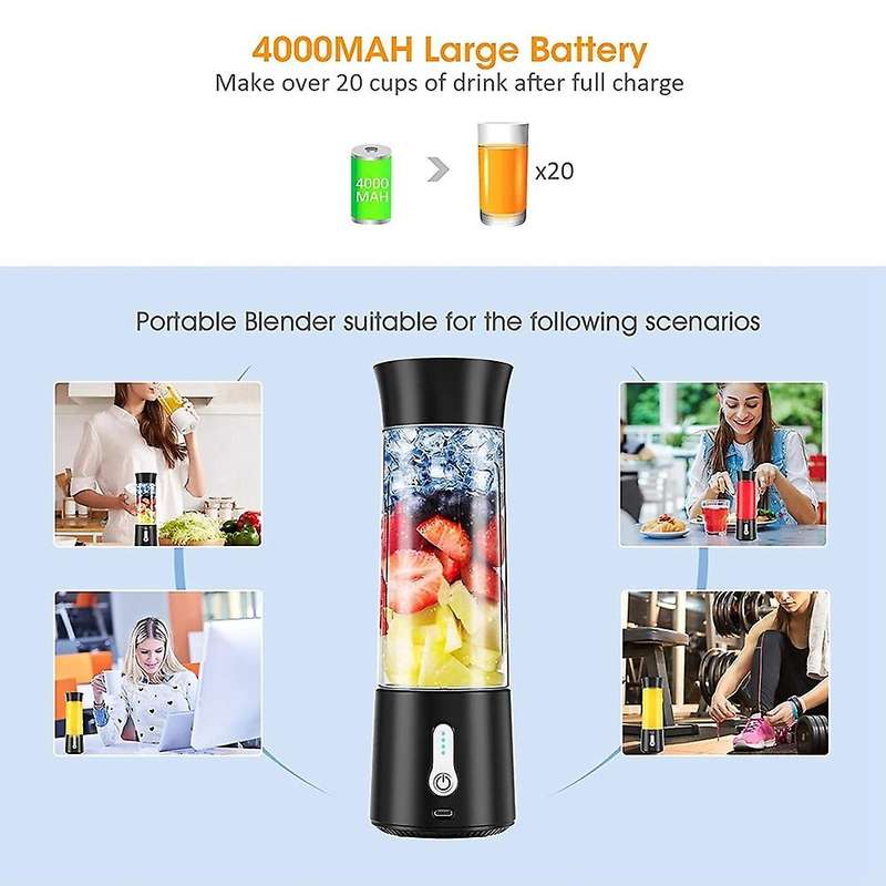 Portable Blender,waterproof for Milkshakes and Smoothies Small Juicer