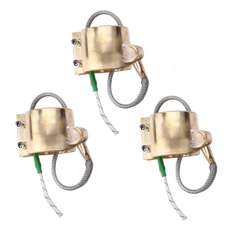 3pcs 40x40mm 220v 220w Electric Brass Band Heater
