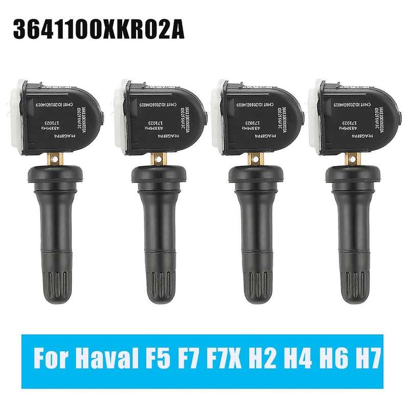 4pcs Tpms Tire Pressure Monitoring Sensor 433mhz for 2017-2020 Great