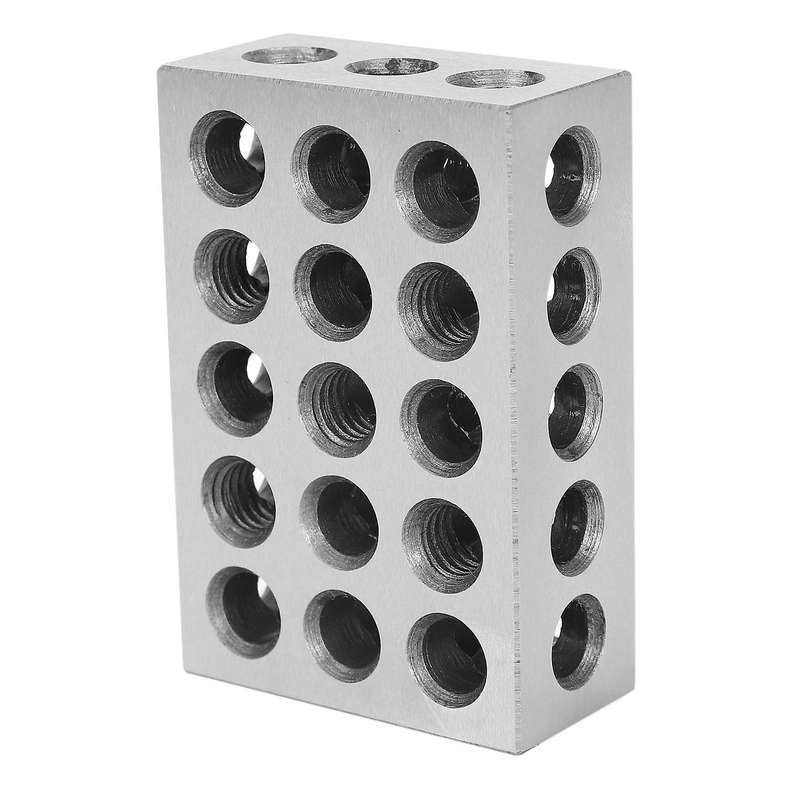 2pcs 25x50x75mm Hardened Steel Blocks 23 Holes Precision 0.005mm