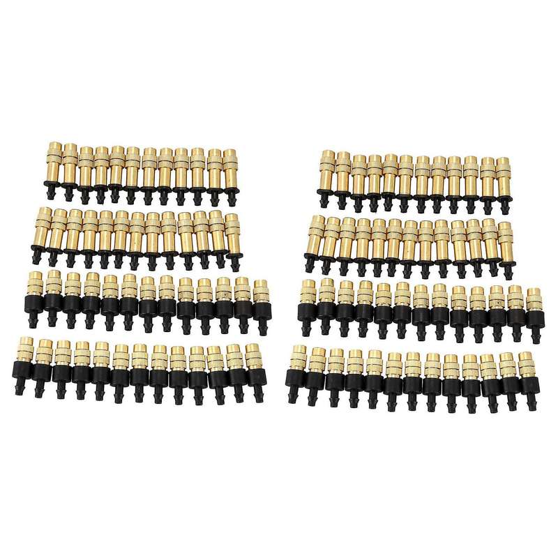 100pcs Adjustable Sprayer Brass Misting Nozzle Atomizing Sprinkler
