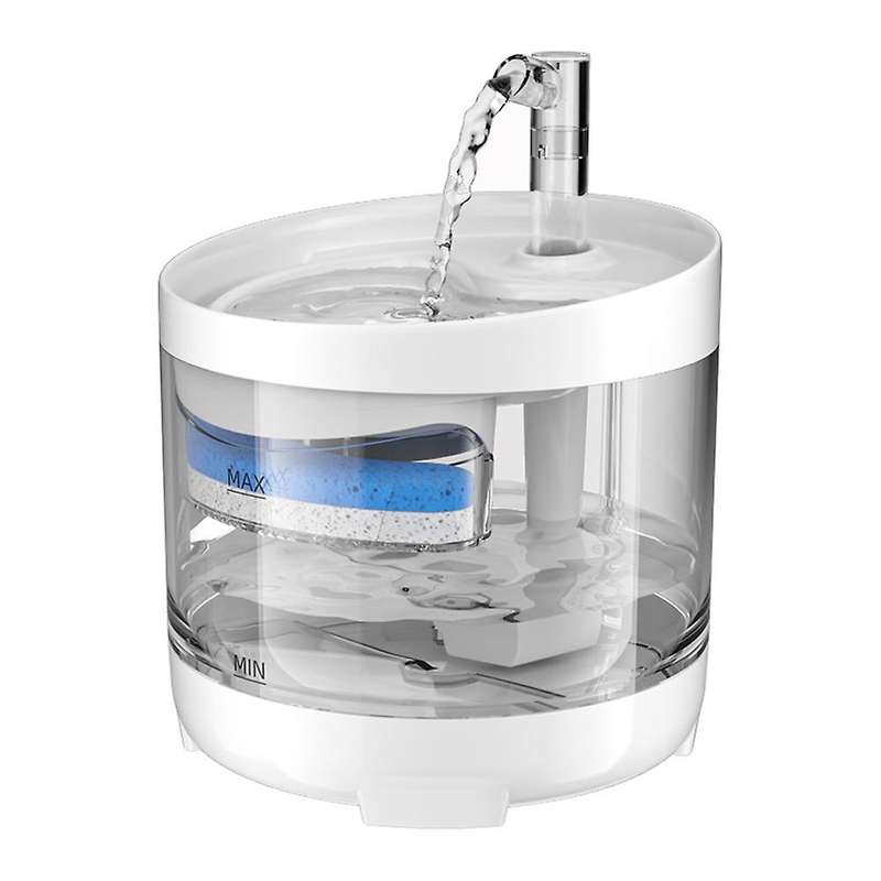 Cat Water Fountain with Faucet Transparent Drinking Feeder Us Plug