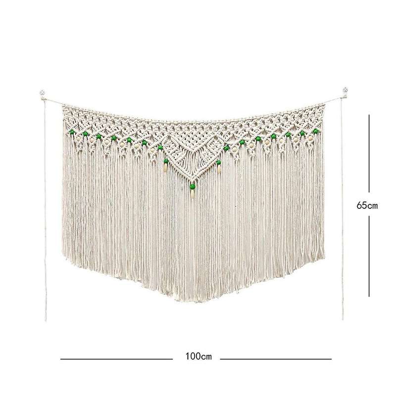 Macrame Wall Hanging with Wood Beads -bohemian Decor for Room Kitchen