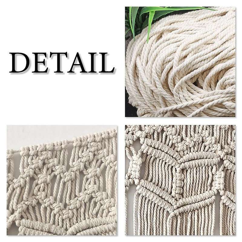 Macrame Wall Hanging, Handwoven Bohemian Cotton Rope Boho Tapestry