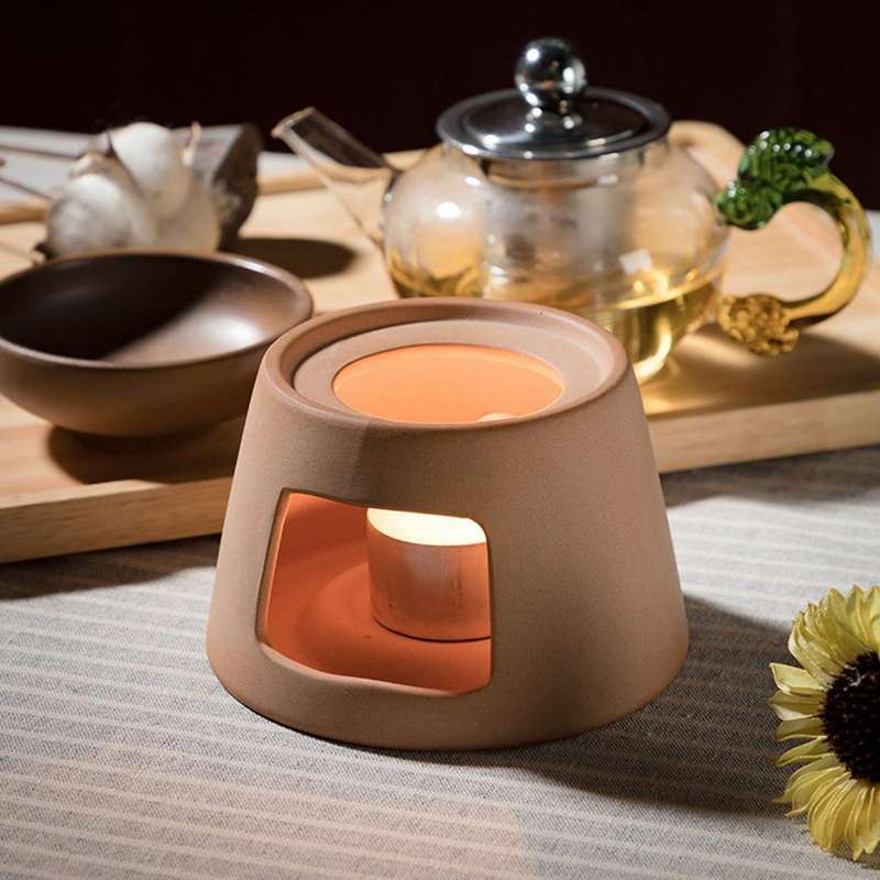 Candle Stand Tea Warmer Coarse Ceramic Cup for Home Heating Tea Etc