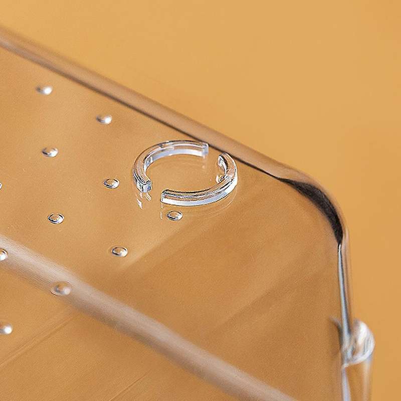 4pcs Transparent Drawer Storage Box Jewelry Cosmetic Desk Storage