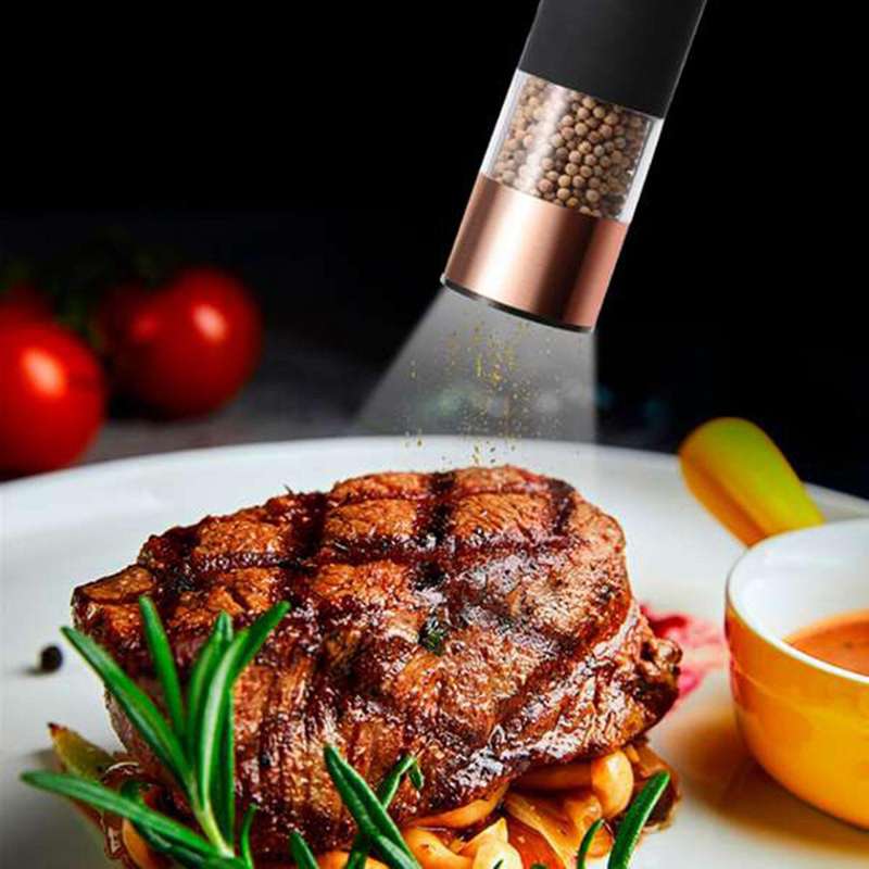 2pcs Automatic Salt Pepper Grinder Battery Powered Pepper B