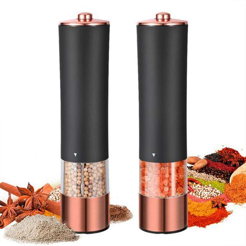 2pcs Automatic Salt Pepper Grinder Battery Powered Pepper B