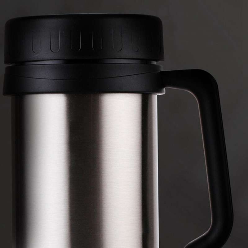 2x 500ml/17oz Thermo Mug Stainless Steel Vacuum Flasks Thermoses Grey