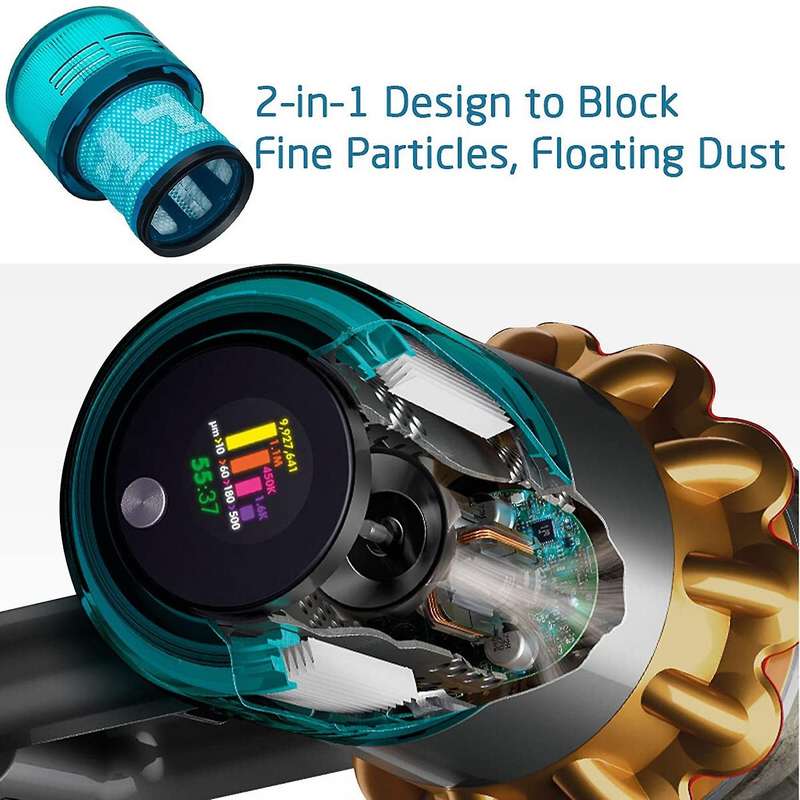 4 Pack Washable Filters for Dyson V11 V15 Sv14 Vacuum Cleaner Parts