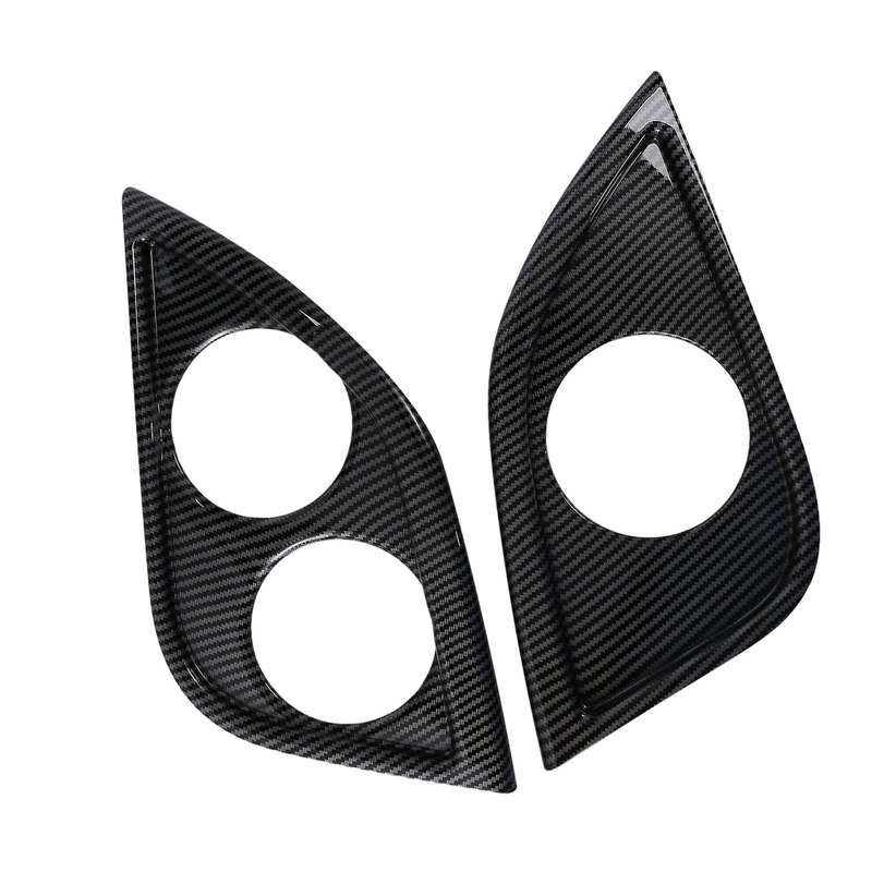 Car Rear Drain Water Cup Holder Trim Carbon Fiber Rhd