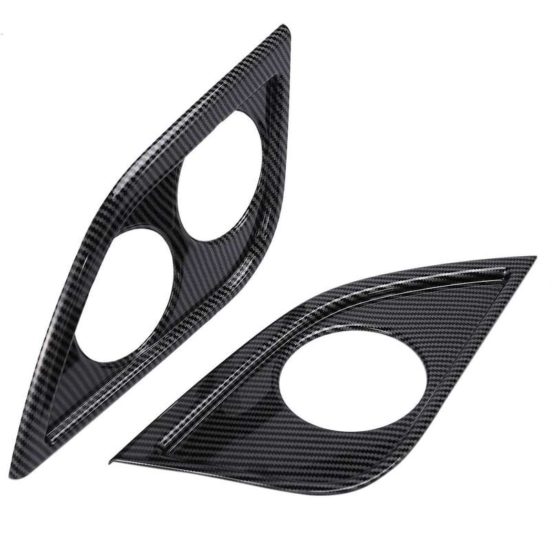 Car Rear Drain Water Cup Holder Trim Carbon Fiber Rhd