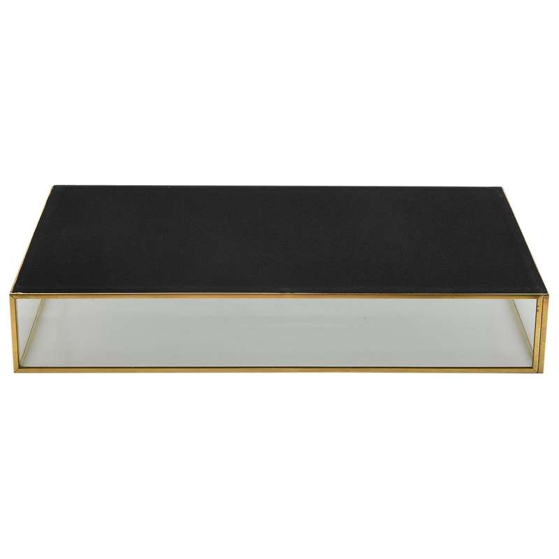 Gold Tray Mirror,for Vanity,dresser,bathroom,bedroom(12x8x2 Inch)