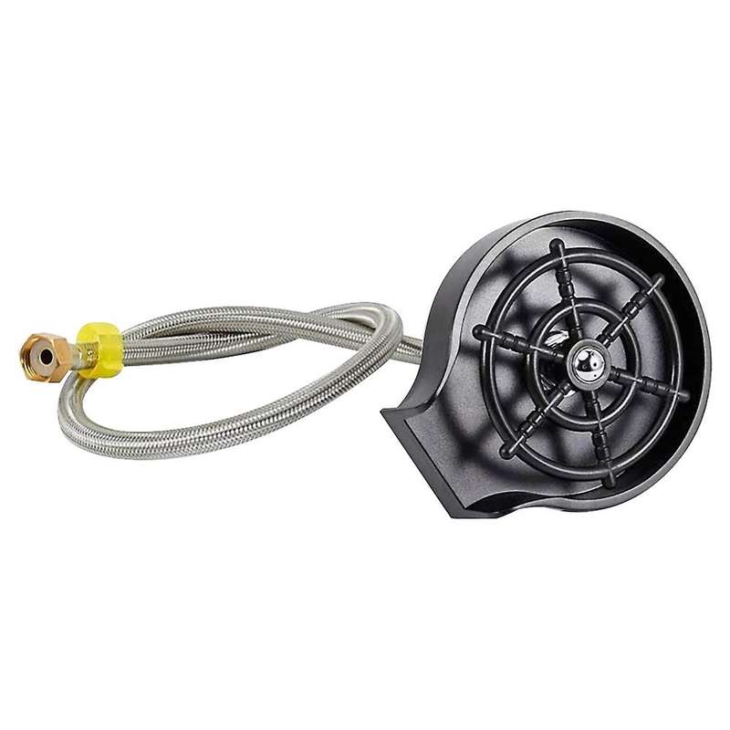 Faucet Glass Rinser for Kitchen Sink Automatic Cup Washer Black