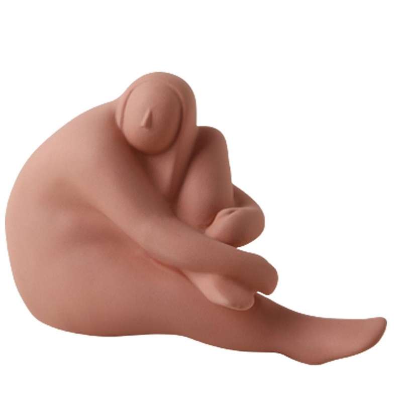 Nordic Ceramic Character Sculpture Home Living Room Decoration (pink)