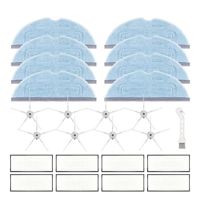 For Xiaomi S7 T7 T7s,8 Side Brushe,8 Filters,8 Wipes&cleaning Brush