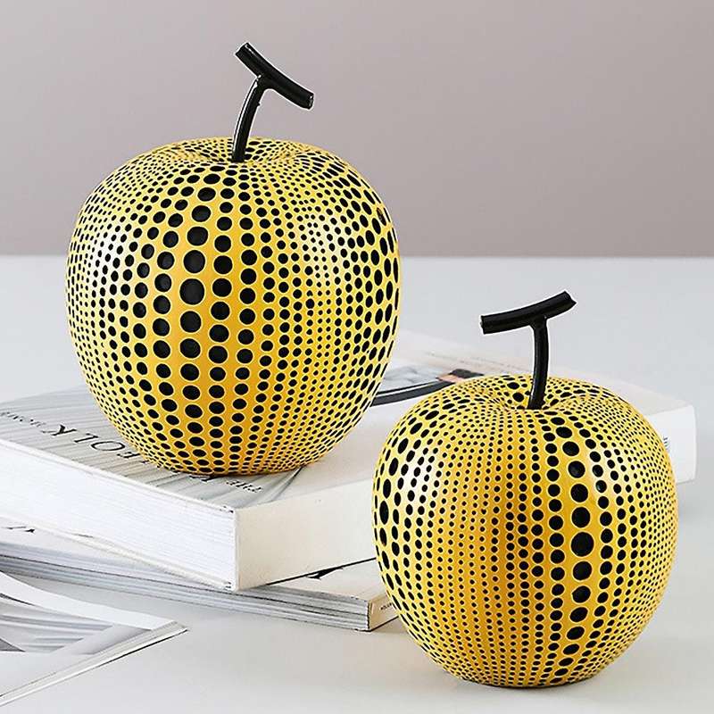 Wave Point Apple Pear Resin Craftwork Simulation Fruit Ornament C