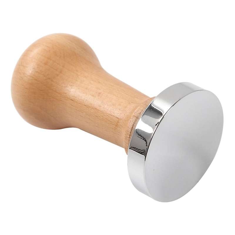 Tamper Wooden Handle Barista Espresso Machine 51mm Wood Color