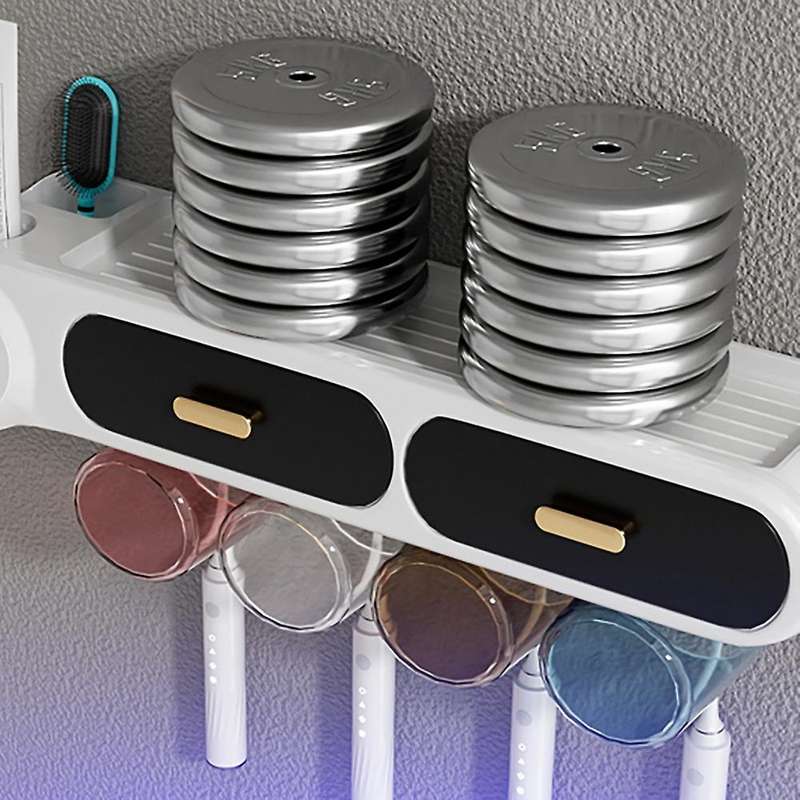 Toothbrush Holder Set Automatic Toothpaste Squeezer Dispenser A