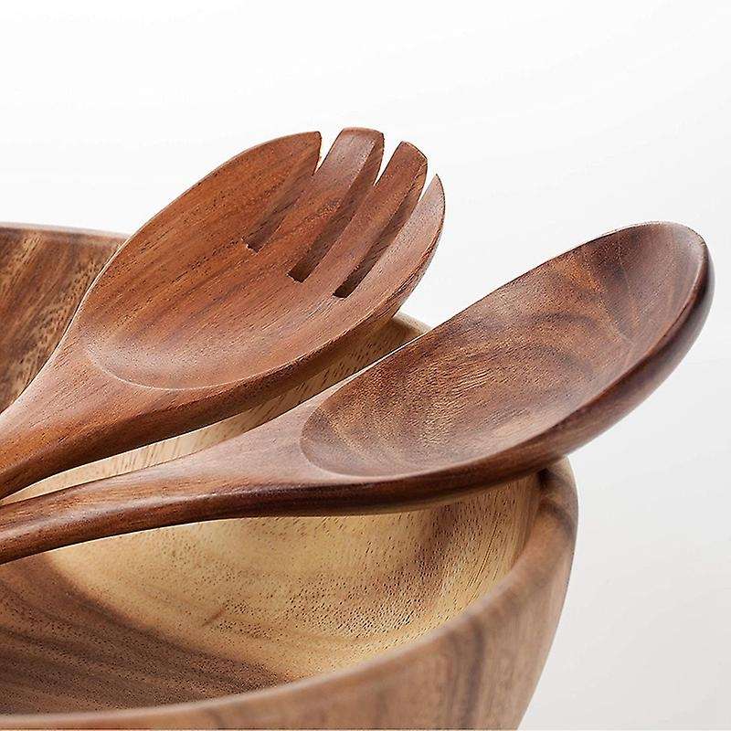 Salad Bowl-large 9.4 Inch Acacia Wood with Spoon, for Fruit, Salad
