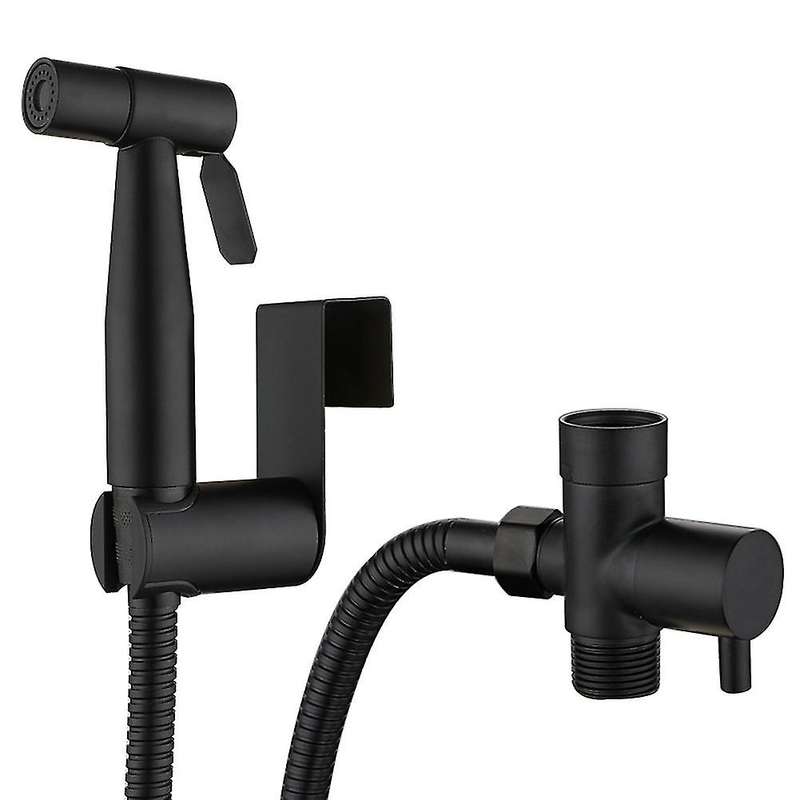Black Toilet Bidet Sprayer Kit. Set Hand Hold Stainless Steel -us