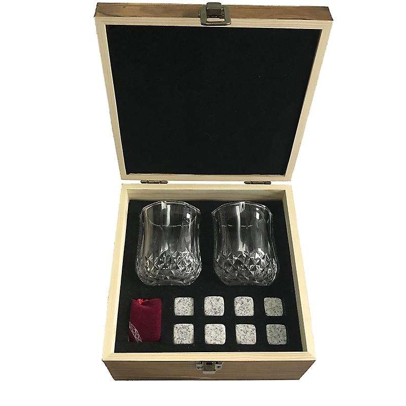 Bourbon Rocks Whisky Chilling Stones Gift Set - Reusable for Whiskey