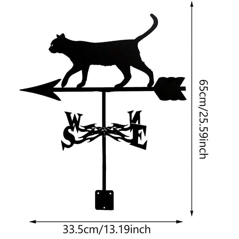 Cat Figurines Practical Wind Direction Indicators Measuring Tools