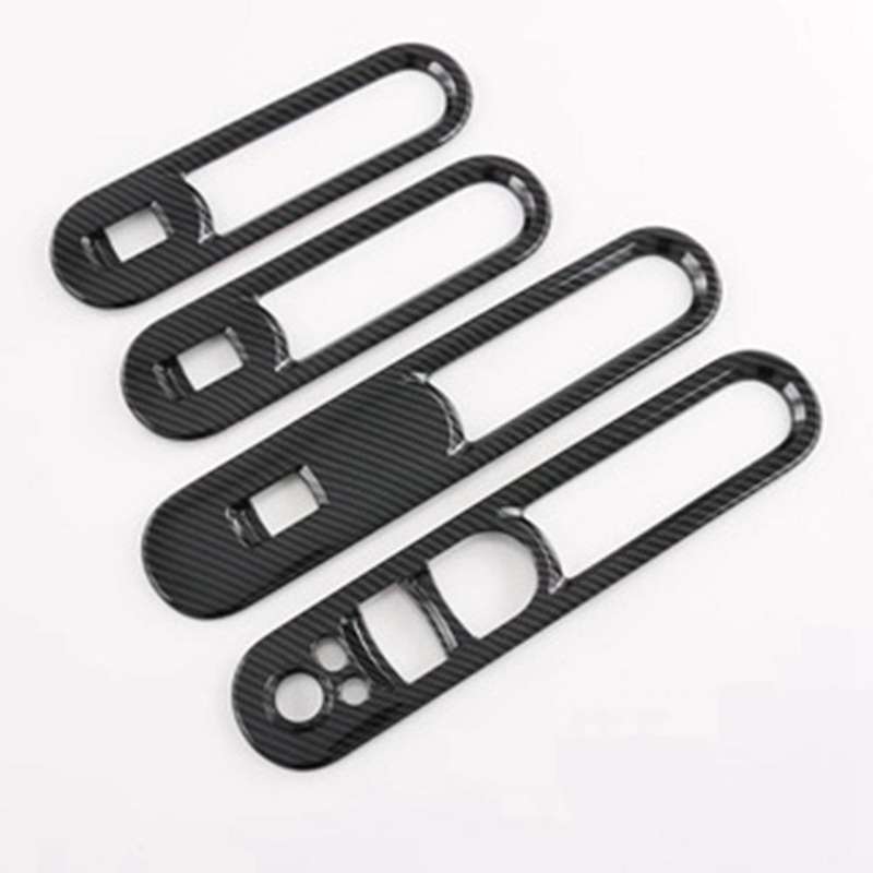 Car Glossy Black Window Glass Lift Button Switch Cover Trim Door