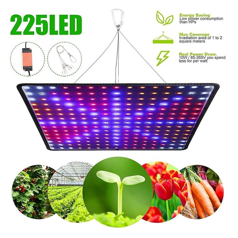 225 Leds Grow Light Ultrathin Panel Lamp-us Plug