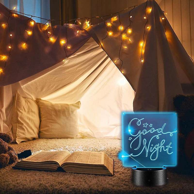 3d Night Led Light Lamp Base with Remote Controls for Child Room Bar
