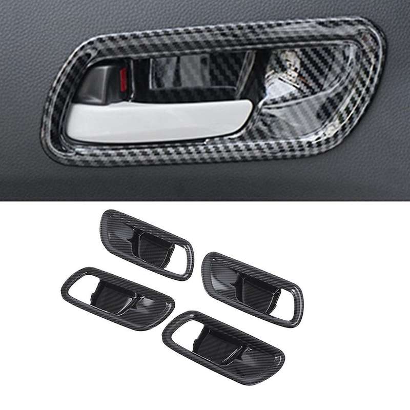 Carbon Fiber Car Inner Handle Door Bowl Trim Decor Sticker for Honda
