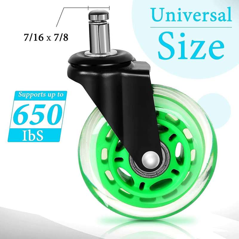 5pc Office Chair Caster Wheels Replacement Chair Casters for Hardwood
