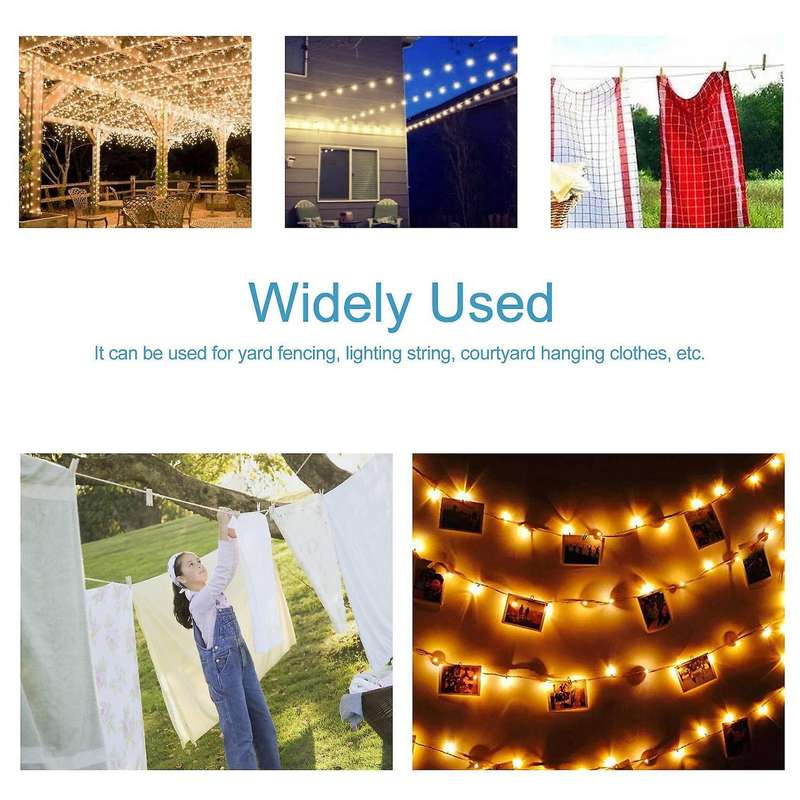 30m Garden Wire Roll Kit, Nylon Coated Stainless Steel Cable Rope