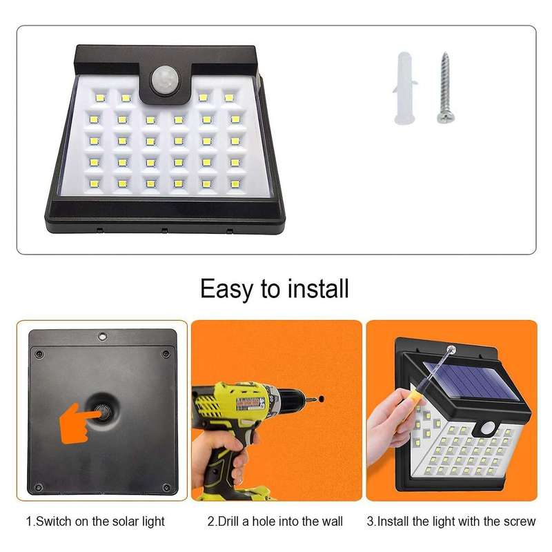 Solar Motion Sensor Lights Outdoor, 40 Led, for Outdoor Garden Patio