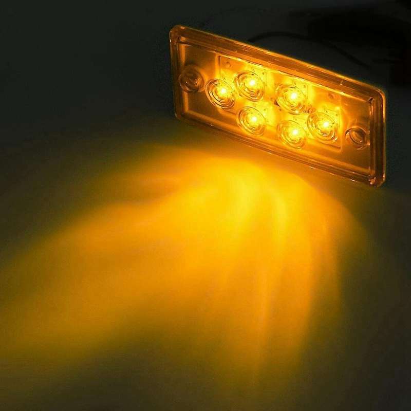 5pcs Truck Side Marker Light 6led Truck Turn Signal Trailer Light