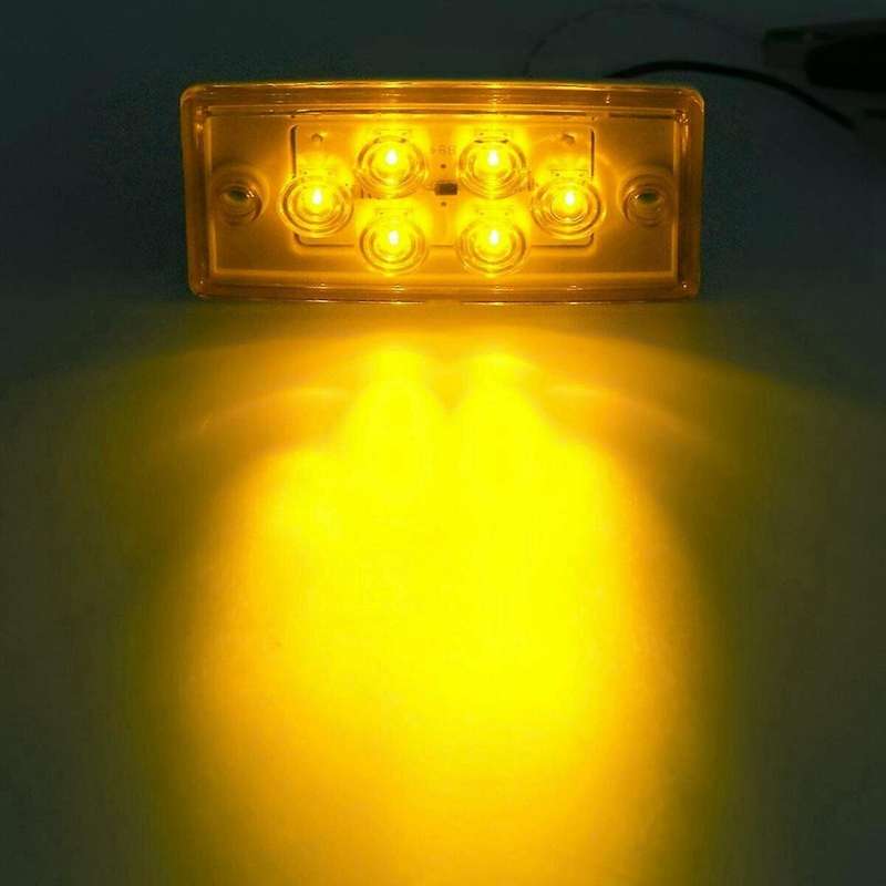 5pcs Truck Side Marker Light 6led Truck Turn Signal Trailer Light
