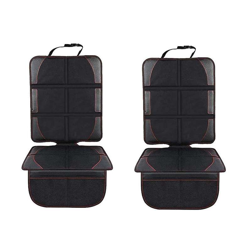 2 Pack Car Seat Cover Under Baby Child Safety Carseat with Pockets