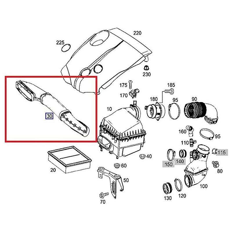 Air Intake Hose for Benz A Grade 220 Cla Grade 220 B Grade160
