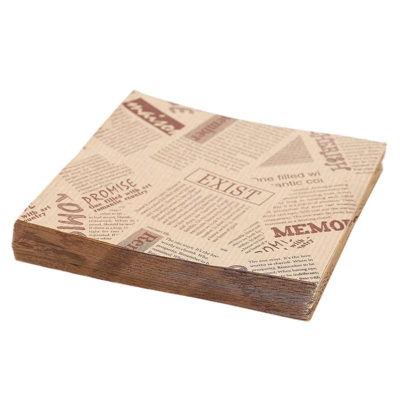 500pcs 12x12cm Bags Oilproof Bread Craft Bakery Food Packing Kraft