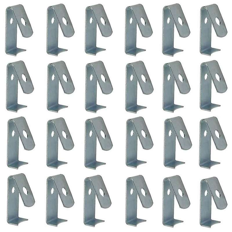 Flower Pot Clips-24 Pack Durable Plant Pot Latch Hangers (silver)