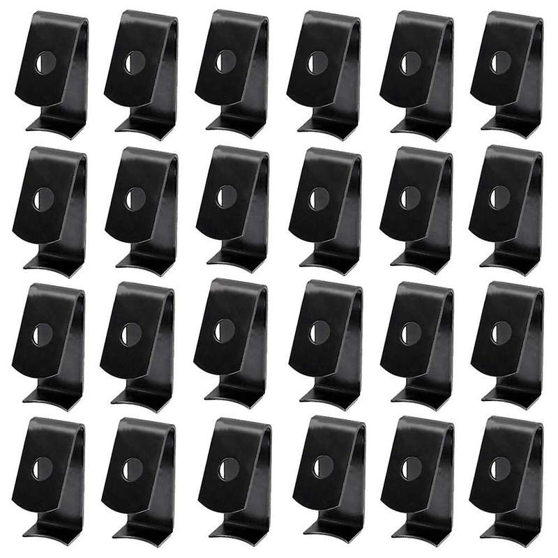 Flower Pot Clips-24 Pack Durable Plant Pot Latch Hangers (black)