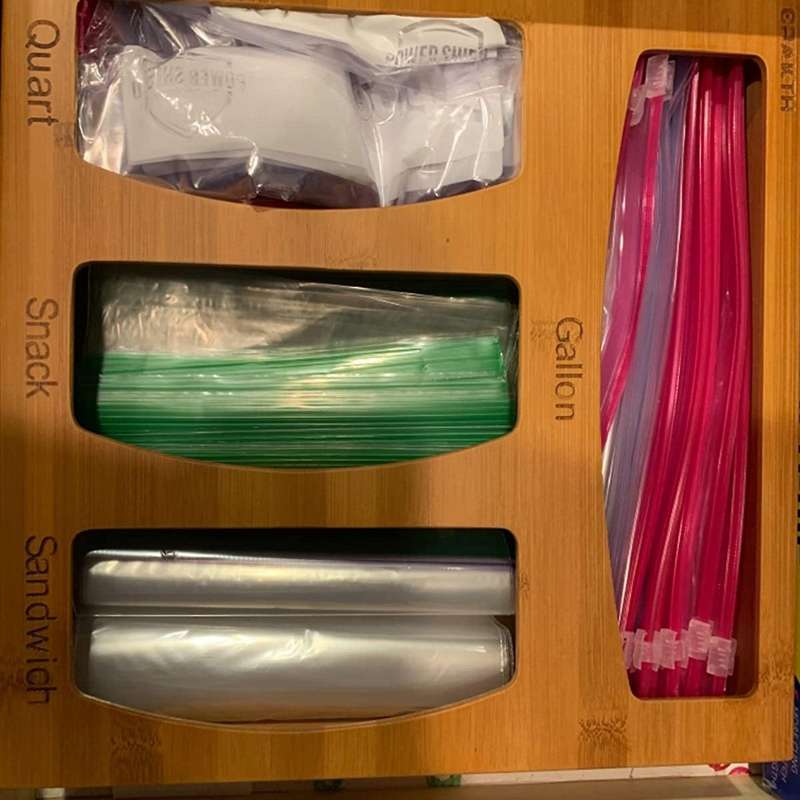 For Kitchen Drawer Separating Documents Plastic Bag Storage Box