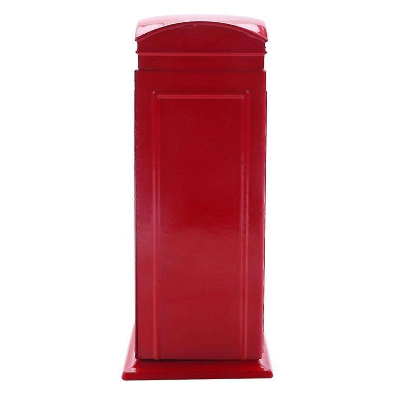 3x Metal Red London Telephone Booth Bank Coin Bank 140x60x60mm