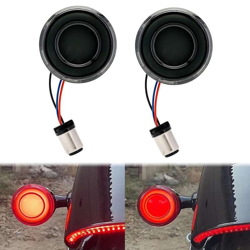 1pair 1157 Bullet-style Smoked Led Turn Signal Light White+yellow