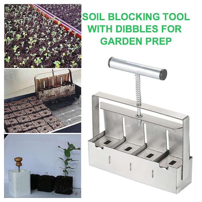 Handheld Soil Blocker 2inch for Garden Starting Plugs Seeds Starter