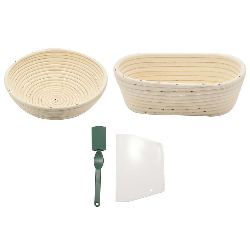 6-piece Preserved Bread Basket 22.86cm Round+25.40x15.24cm Baking Kit