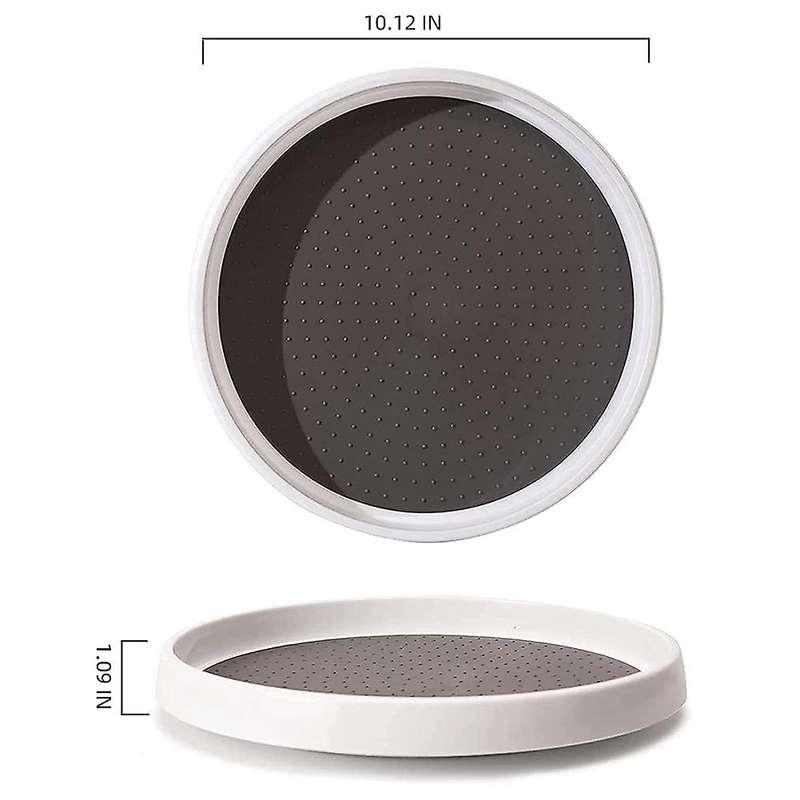 3 Pack Non Skid Lazy Susan Turntable Display Stand, 10-inch Rotating